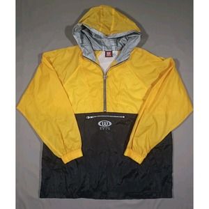 Wilson Jacket Mens L‎ Yellow Black Windbreaker Full Zip Vintage